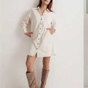 Madewell corduroy mini shirt dress